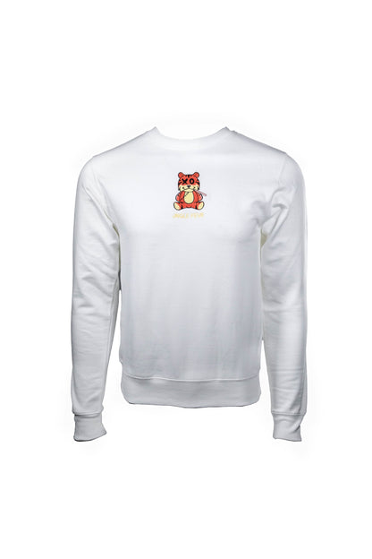 JNGLE FEVR LS Crew- White